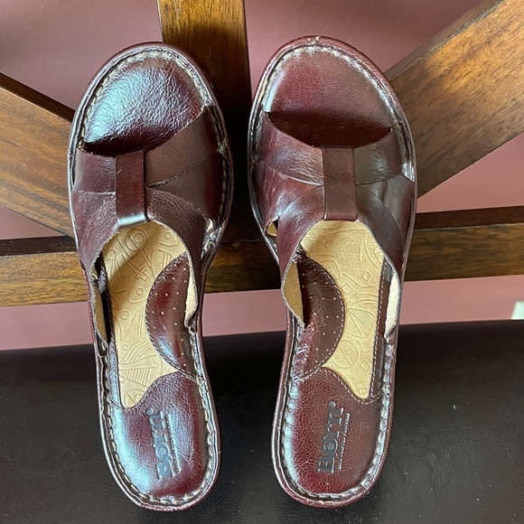 Born leather chunky strap slip on sandals size 7 - Picture 1 of 14